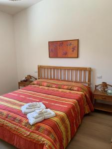 Ένα ή περισσότερα κρεβάτια σε δωμάτιο στο Lovely house with amazing sea view