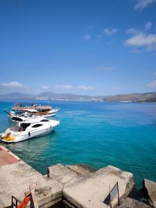 two boats are docked in a large body of water at Bodrum Travel in Bodrum City