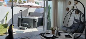 Patio nebo venkovní prostory v ubytování bungalow casa alegria yumbo