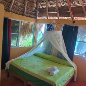 Postel nebo postele na pokoji v ubytování Posada ecohabitas