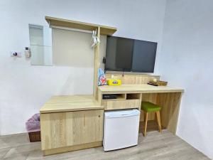 舞浪海景旅店廚房或簡易廚房