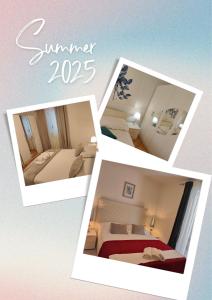 a collage of three pictures of a hotel room at Apartment & bedroom D&M2 in Makarska