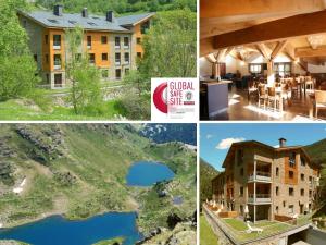 a collage of photos showing different buildings and houses at ApartHotel RIALB in El Serrat