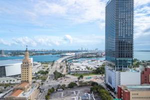 Ein allgemeiner Blick auf Miami oder ein Stadtblick von des Ferienhauses aus