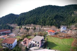 an aerial view of a village in a mountain at Villa Athamanio - Premium in Athamanio