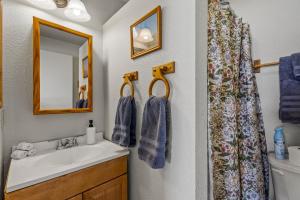 Rustic Mountain Chalet with Private Studio Minutes from Snowbowl的一间浴室
