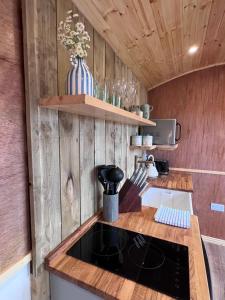 Η κουζίνα ή μικρή κουζίνα στο Mountain View Shepherds Hut