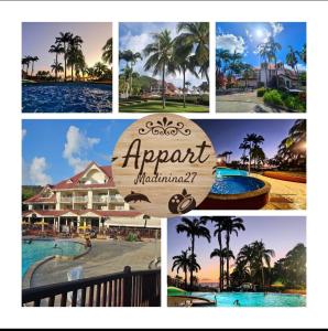 Bazén v ubytování Appartement Madinina 6 personnes vue sur mer dans village vacances nebo v jeho okolí