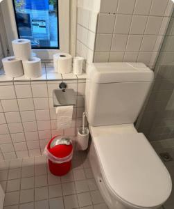 Koupelna v ubytování Gemütliches Zimmer im 1OGB Nur 2 Min vom Hbf Solothurn entfern + 5 fotografií
