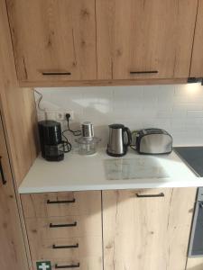Kuchyň nebo kuchyňský kout v ubytování Katerina summerhouse