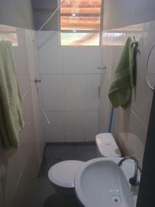 Koupelna v ubytování Chácara Cachoeira