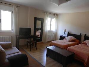 TV a/nebo společenská místnost v ubytování Hostal Rural los Alisos