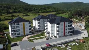 an overhead view of two large apartment buildings at COMODO "Green Hill" in Soko Banja