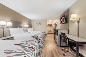 Letto o letti in una camera di Red Roof Inn Stroudsburg