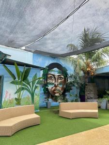 Posezení v ubytování Coco Beach Cartagena