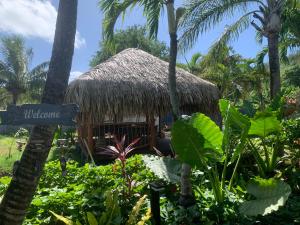 Zahrada ubytování Tiki Ora Lodge-Varua