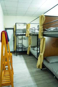 Giường trong phòng chung tại Yến Linh - Hostel & Motorbikes Rental