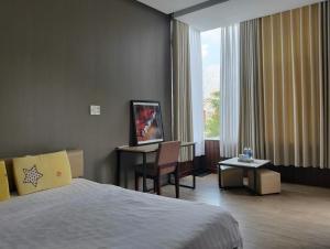 Postel nebo postele na pokoji v ubytování Đồi Sao Homestay