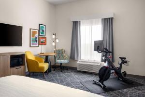 TV a/nebo společenská místnost v ubytování Hampton Inn & Suites Moline-Quad City Int'l Aprt