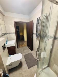 Et badeværelse på Lawendowy Relax MountainAparts