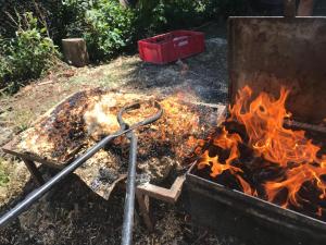 Gril dostupný pro hosty v bed and breakfast