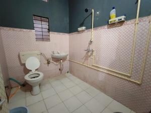 a bathroom with a toilet and a sink at Riverdale Nest in Guwahati