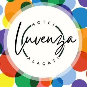 un logo per un'agenzia di viaggi con cerchi colorati di Luvenza Hotel Alaçatı a Çeşme