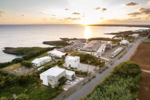 an aerial view of a town next to the ocean at DESLIE - Vacation STAY 74346v in Sarahama