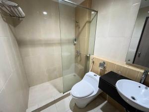 Koupelna v ubytování Manise Hotel