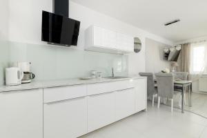 Kuchyňa alebo kuchynka v ubytovaní Jasnoszary Apartament Sun Seasons 24 w Kołobrzegu Blisko Morza by Noclegi Renters