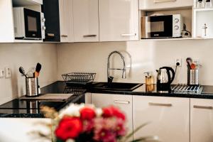 Virtuve vai virtuves zona naktsmītnē Apartmány u Zdeničky