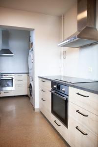 Kuchyň nebo kuchyňský kout v ubytování Lava Hostel