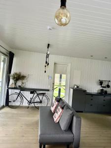 un salon avec un canapé et une table dans l'établissement DeerHouse, à Kaliakiemiai 6 autres photos