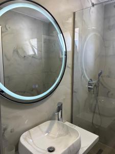Koupelna v ubytování Hotel Portokali