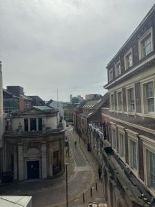 a view of a street in a city with buildings at City Haven - 2 Bed in Sheffield - LuxeSuites in Midland