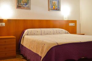Postel nebo postele na pokoji v ubytování Hostal Gran Via Levante