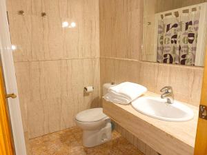 Koupelna v ubytování Hostal Gran Via Levante