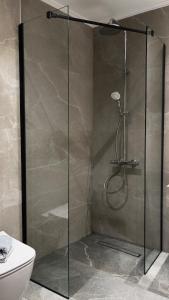A bathroom at Mesohori studios