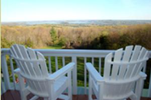Rõdu või terrass majutusasutuses Cozy Bed and Breakfast Accommodation near the Devil’s Lake State Park, Wisconsin