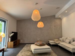 Posezení v ubytování Boho Chic Penthouse