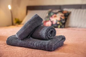 Postel nebo postele na pokoji v ubytování Apartments Nasic with Beautiful Sea View