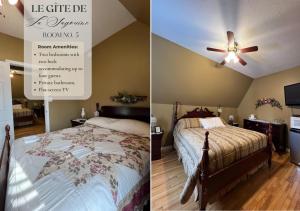Le Gîte De La Sagouine客房内的一张或多张床位