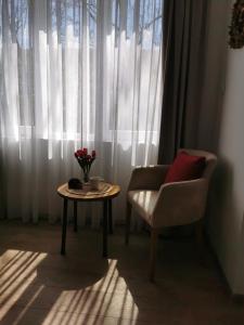 Istumisnurk majutusasutuses Apartman Jež