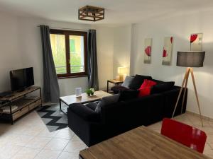 TV a/nebo společenská místnost v ubytování Beau logement avec wifi, parking et animaux admis au cœur de Chamonix - FR-1-343-187