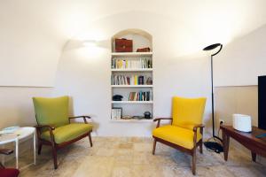A seating area at Masseria Macchia