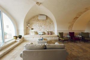 A seating area at Masseria Macchia