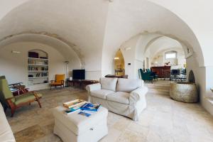 A seating area at Masseria Macchia