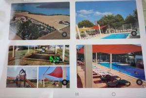 a collage of pictures of a pool at Gorges du verdon Eden34 in Sainte-Croix-de-Verdon