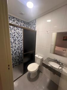 Koupelna v ubytování Hotel margarita s