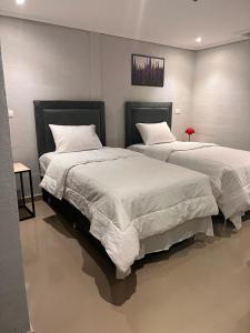 Postel nebo postele na pokoji v ubytování Hotel margarita s